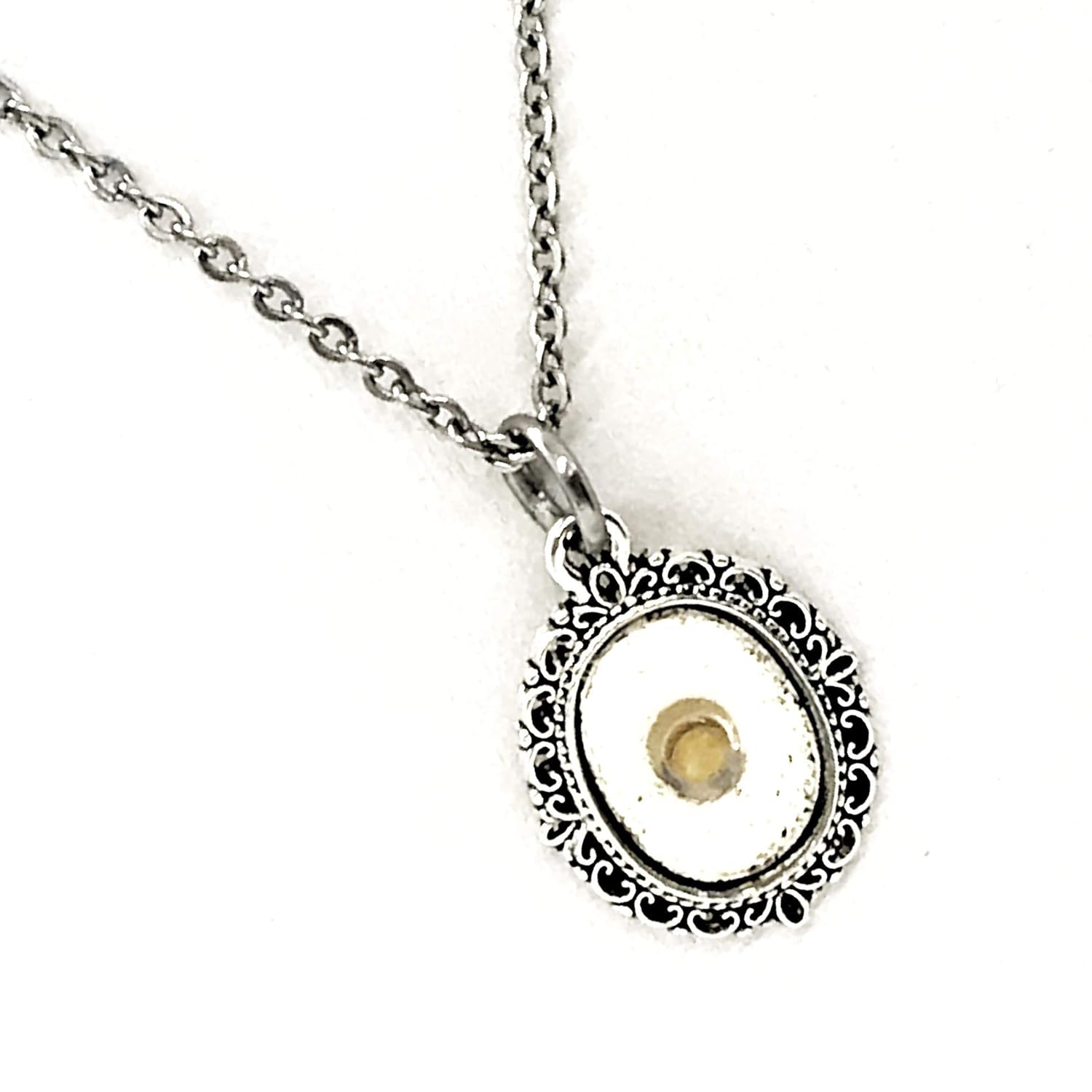 Mustard Seed Necklace, Oval Mustard Seed Charm, Mustard