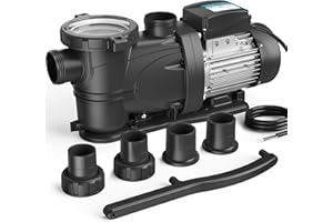 VIDAPOOL In/Above Ground Pool Pump, Self Primming High Flow (with Timer, 2HP, 8120 GPH, 220V)