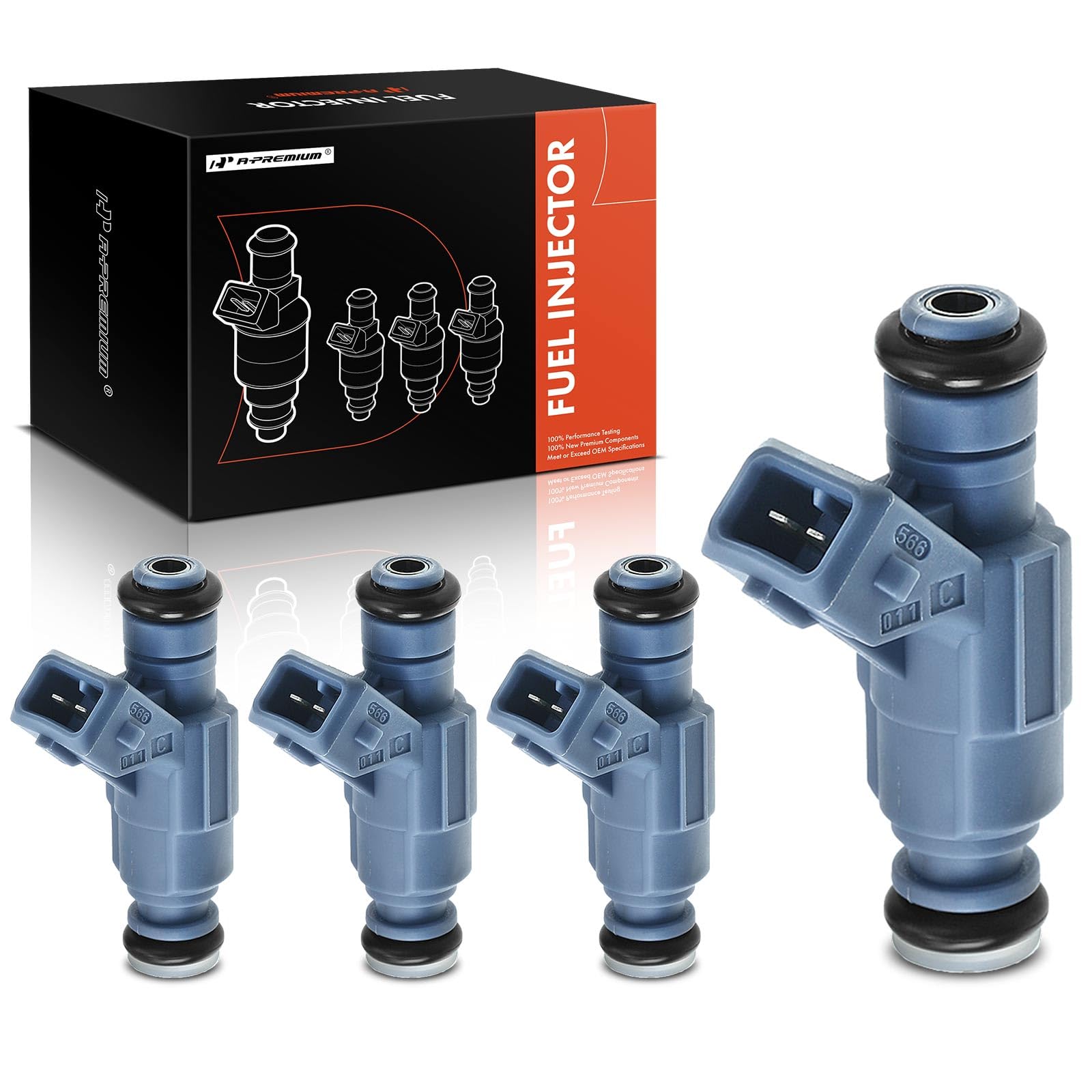 Photo 1 of A-Premium Fuel Injectors Compatible with Audi A4 2002-2006, A4 Quattro 2001-2005 & Volkswagen Passat 2000-2005 L4 1.8L, Gas, Set of 4, Replace# 280156070, 0280156070