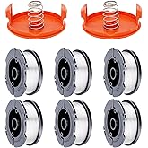 AF-100 Line Trimmer Weed Eater Spool for Black &amp; Decker 0.065" 30ft 8 Pack | Replacement Spool for Black &amp; Decker AF+100 LST201 LST136 LST522 LSTE525 BESTA510, 0.065" 30ft