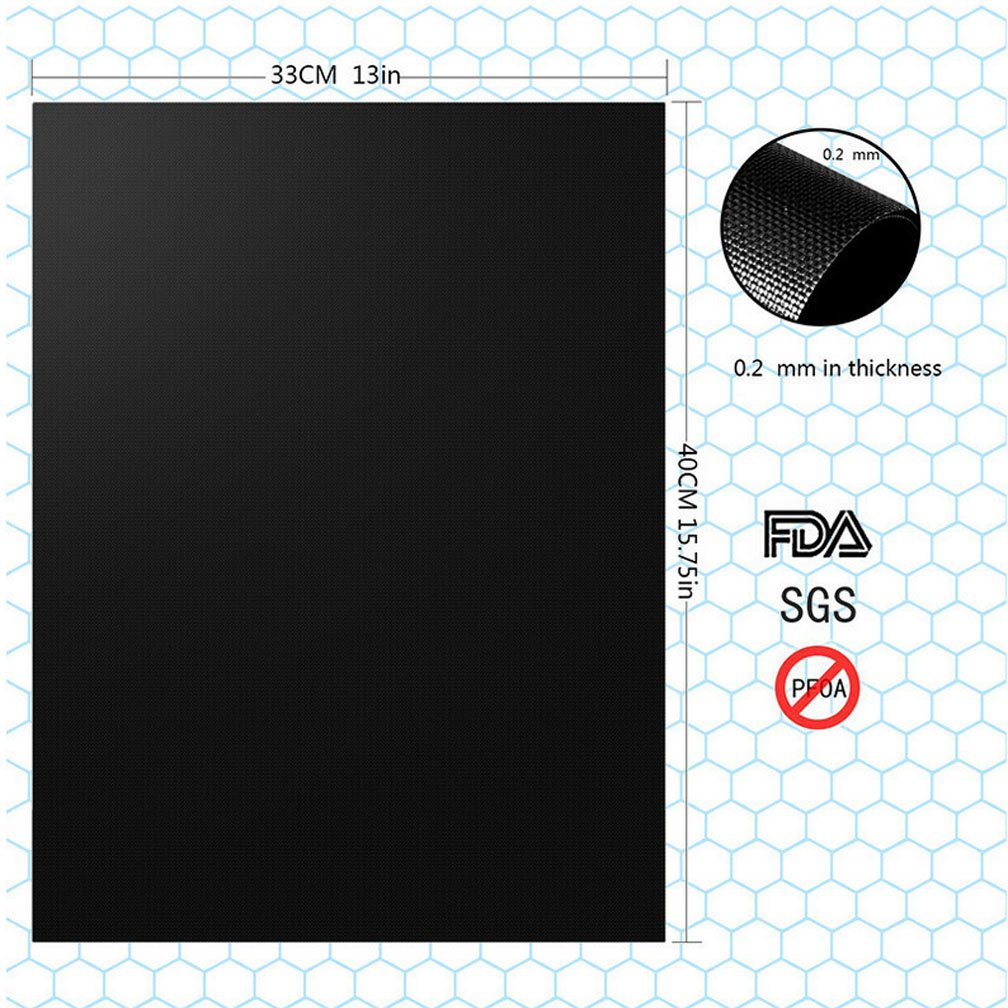 Dewanxin Grill Mat, Non-Stick BBQ Grill Mats, Set of 5 Barbecue Mat Durable, Heavy Duty, Reusable and Easy to Clean, FDA-Approved, PFOA Free