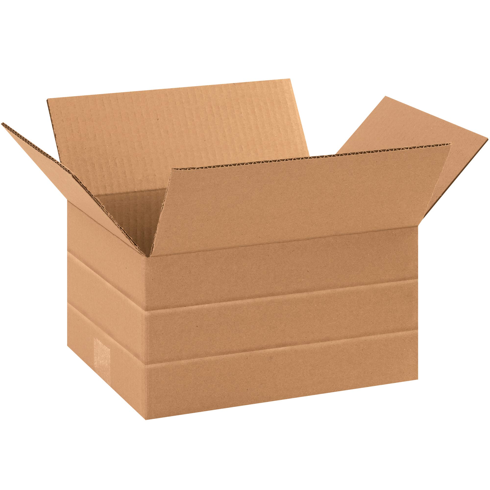Aviditi Shipping Boxes Multi-Depth 10"L x 8"W x 6"H, 25-Pack | Corrugated Cardboard Box for Packing, Moving and Storage Image