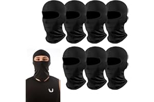 FYHJTRT 7PCS Bandana Face Mask, UV Protector Motorcycle Ski Scarf,Helmet Mask Balaclava Black Tactical Face Mask