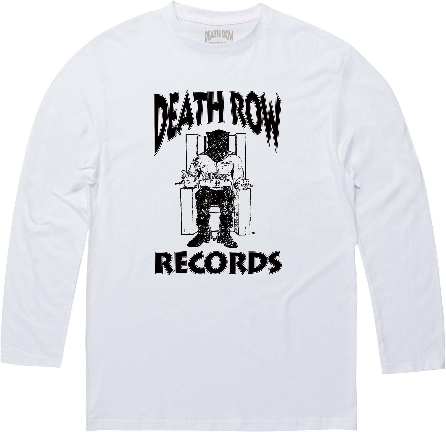 Official Death Row Records Logo Black Long Sleeve T-Shirt, Male