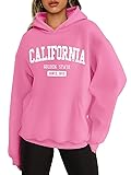 ORANDESIGNE Womens Oversized Letter Print Hoodies