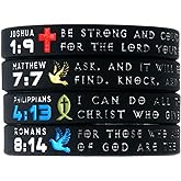 Inkstone Symbols of Faith Bible Bracelets with Christian Symbols Scripture Silicone Rubber Wristbands