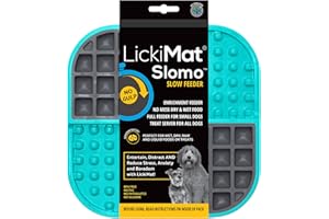 Lickimat Slomo, Dog Slow Feeding Lick Mat, Boredom Anxiety Reducer, Turquoise