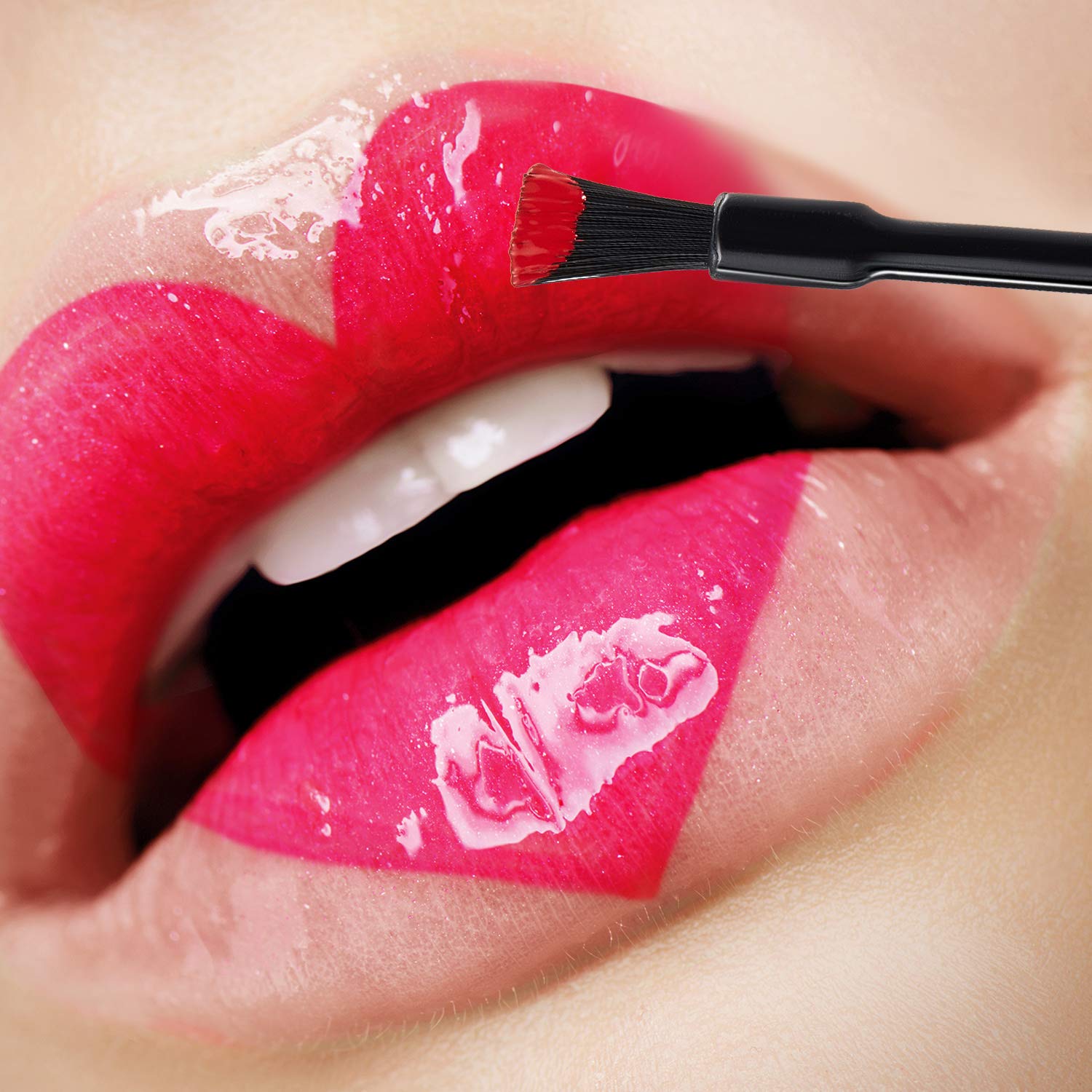 200 Pieces Disposable Lip Gloss Brushes Lipstick Wands Applicator Multi-functional Makeup Cosmetic Brush Flat Brush Tools for Women Girls: Beauty