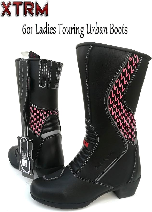 NEW XTRM 601 LADIES TOURING BOOTS Motorcycle Scooter Cruiser Moped