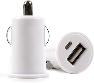 DURAGADGET White in-Car Cigarette 1 Amp Socket Charger - Compatible with Acer Iconia A1-830 | Iconia B1-720 | Iconia Tab A1-810 & Iconia Tab B1-710