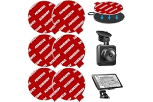 AZXYI Sticky Adhesive Replacement for Windshield Camera Holder, 6pcs 2.76"(70mm) VHB Circle Double-Sided Adhesive Tapes for Dashboard Suction Cup Mount, Mounting Disk Pads, Dash Cam/GPS/Sucker Holder