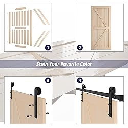SMARTSTANDARD 42in x 84in Sliding Barn Door with
