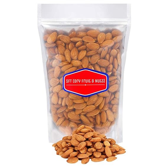SFT Almonds California Organic Superior Quality Badam Giri (Grade - Big Size) 1Kg