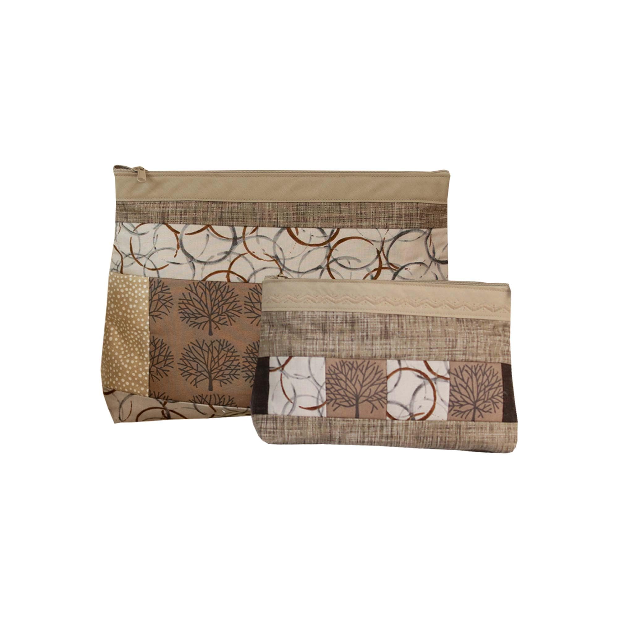 June Tailor Quilt As You Go Cosmetic Bags 2/Pkg-Camel