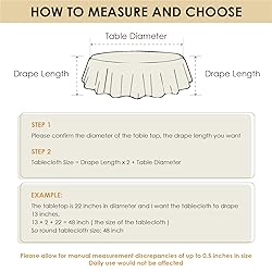 Aironment Round Tablecloth Water and Stain
