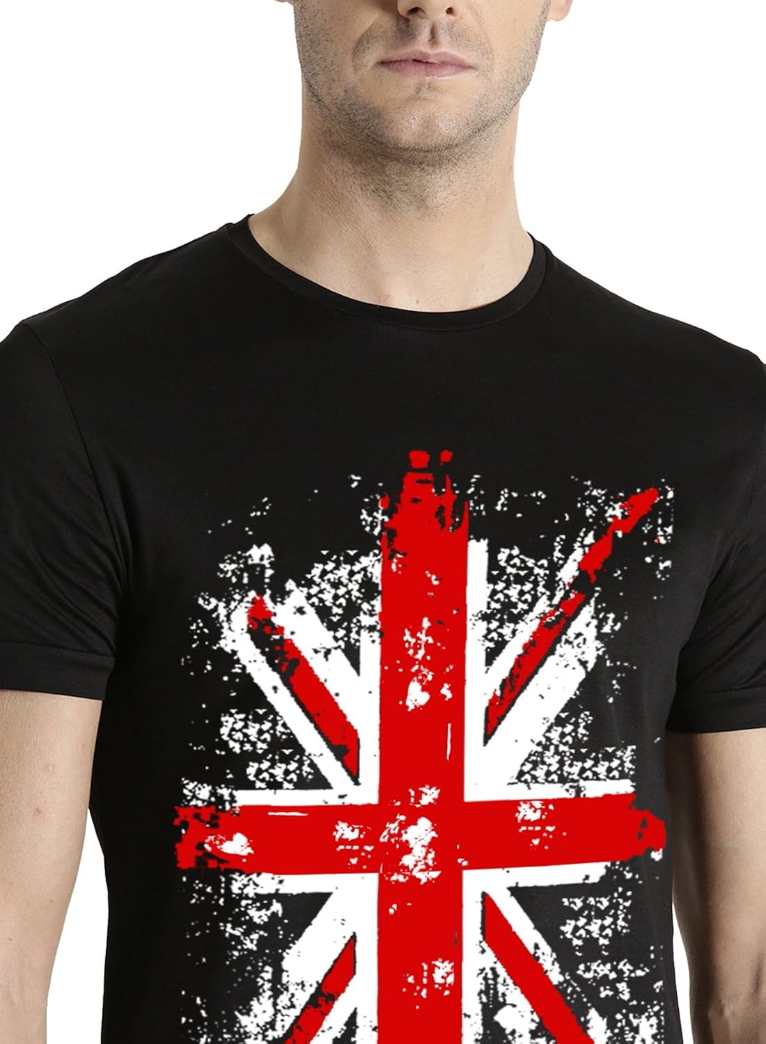 adro men's uk flag printed cotton t-shirt