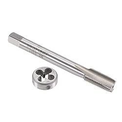 uxcell 3/8"-32 UNEF Tap and Die Set, HSS Machine