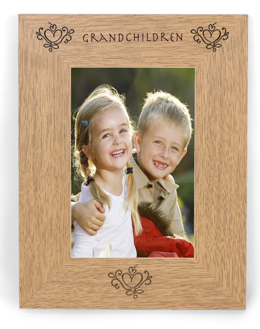 GRANDCHILDREN 6x4 Photo Picture Frame Birthday Mothers Gifts for Grandad Grandmother Grandparents Nan Nanny Gramps Gran Present