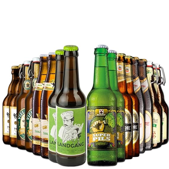 BierSelect Pils Paket - Geschenk Bierpaket - 16 verschiedene Pils Biere, Geschenk und tolle Geschenkidee für Vatertag, Weihna