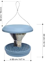 Swissinno Bird Feeders Hanging Station Davos No Mess Dual Chamber Seed Tray view 8