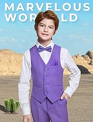Marvelous World Boys Suits Lavender Slim Fit Size 7