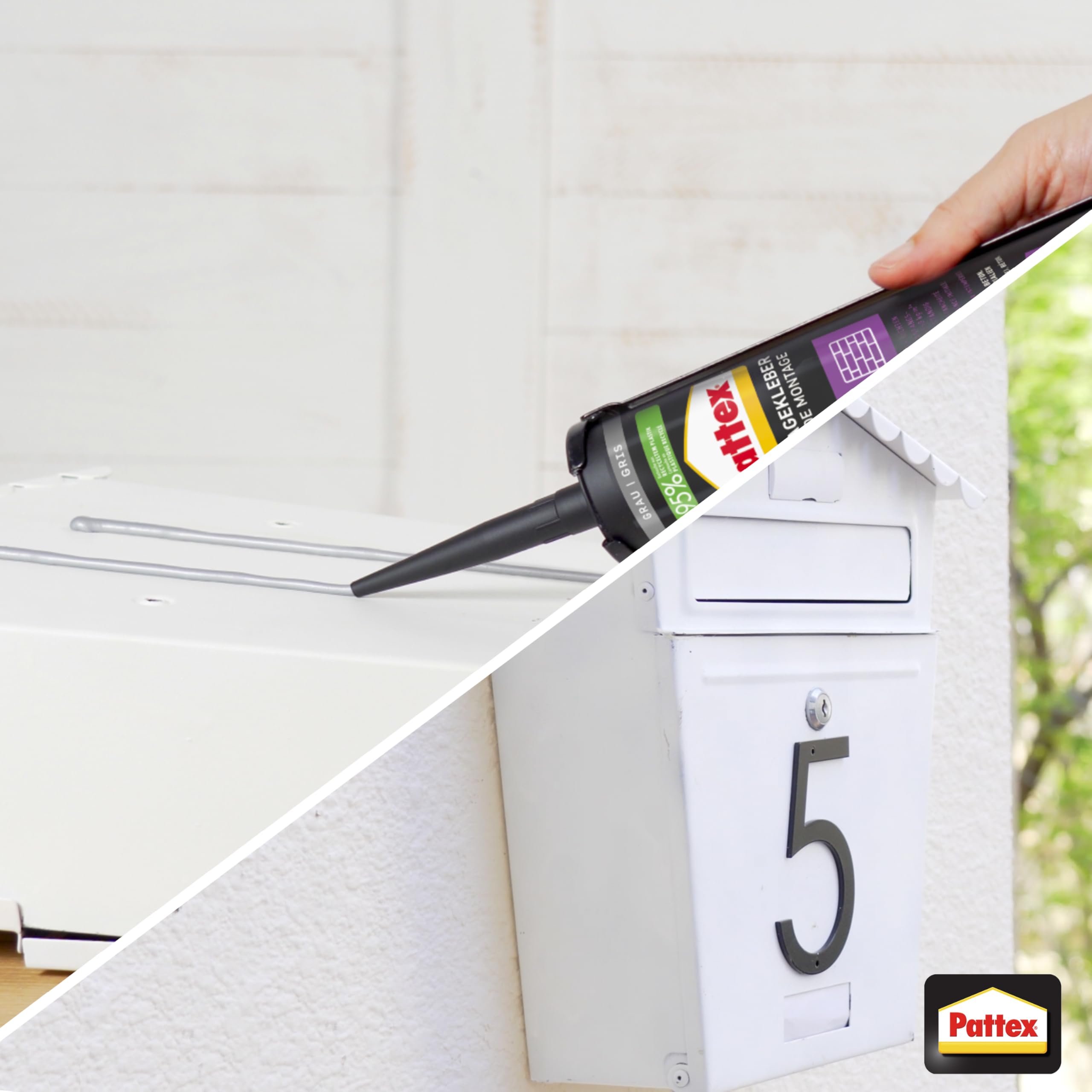 Pattex Montage Stein, starker Montagekleber für Stein, Naturstein und Steinwerkstoffe, Baukleber für alle Materialien*, elastischer Steinkleber für innen und außen**, 1x420g 3