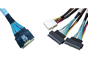 DiliVing 𝐃𝐢𝐋𝐢𝐧𝐤𝐞𝐫 𝐒𝐥𝐢𝐦𝐒𝐀𝐒 8X to 2*𝐔.𝟐 𝐍𝐕𝐌𝐞 Adapter,𝐒𝐅𝐅-𝟖𝟔𝟓𝟒 74pin to 2*𝐒𝐅𝐅-𝟖𝟔𝟑𝟗 68pin Cabl