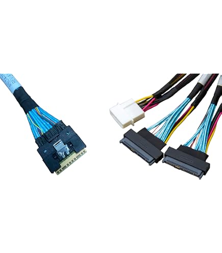 Câble Mini SAS Vers 4 SATA HP 21 Pouces - Référence 433775-005, Neuf (ouvert)