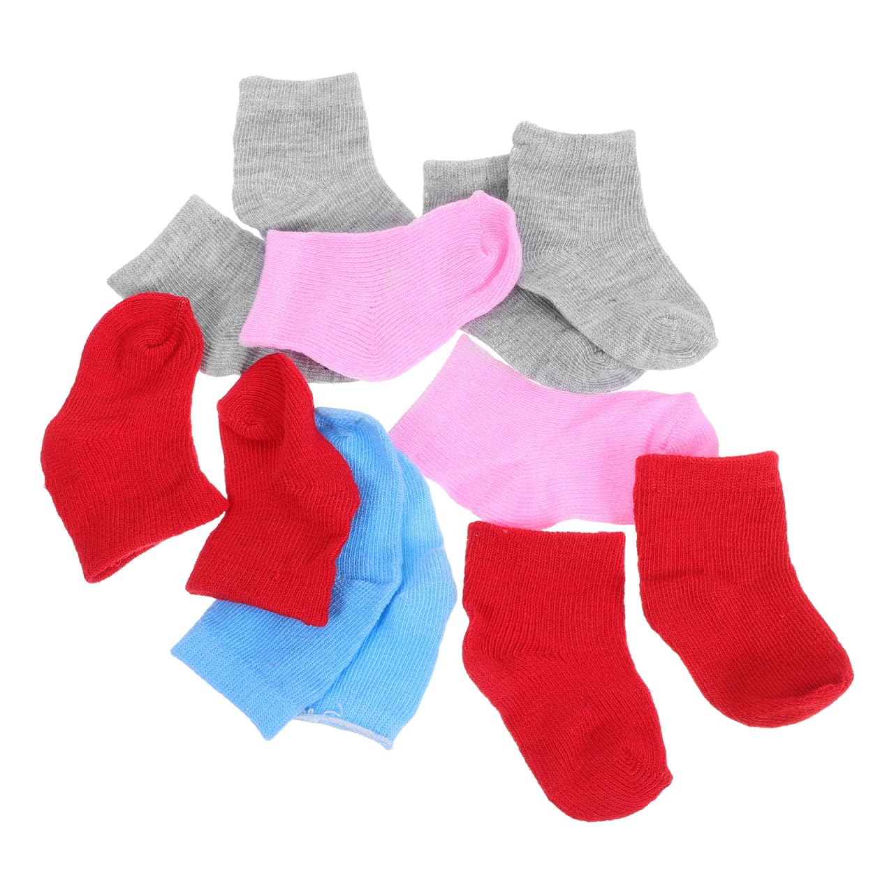 TOYANDONA 6 Pairs Doll Socks, Doll Ankle Socks Doll Clothes Accessories for 18 inch Baby Dolls ( Random Color )