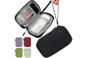 CAAORDKSO Electronic Organizer Case, Travel Cable Organizer Pouch Electronic Accessories Carry Case Water Resistant Organizer Pouch Bag for Cable, Cord, Charger, Phone, Power Bank, Earphone (Black)