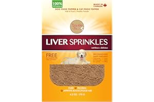 Sprinkles & Paws Pure Liver Sprinkles | Beef Liver Powder for Dogs Made in Canada | Add to Food as a Topper or Delicious pet 