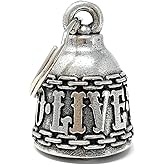 Bravo Bells Live to Ride Bell - Biker Bell Accessory or Key Chain for Good Luck on The Road