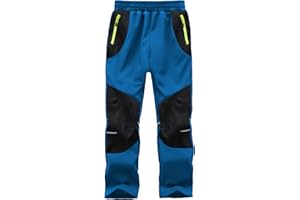 Buyboxs Kids Snow Pants Boys Waterproof Insulated Hiking Pants Youth Winter Warm Fleece Lined Ski Snowpants