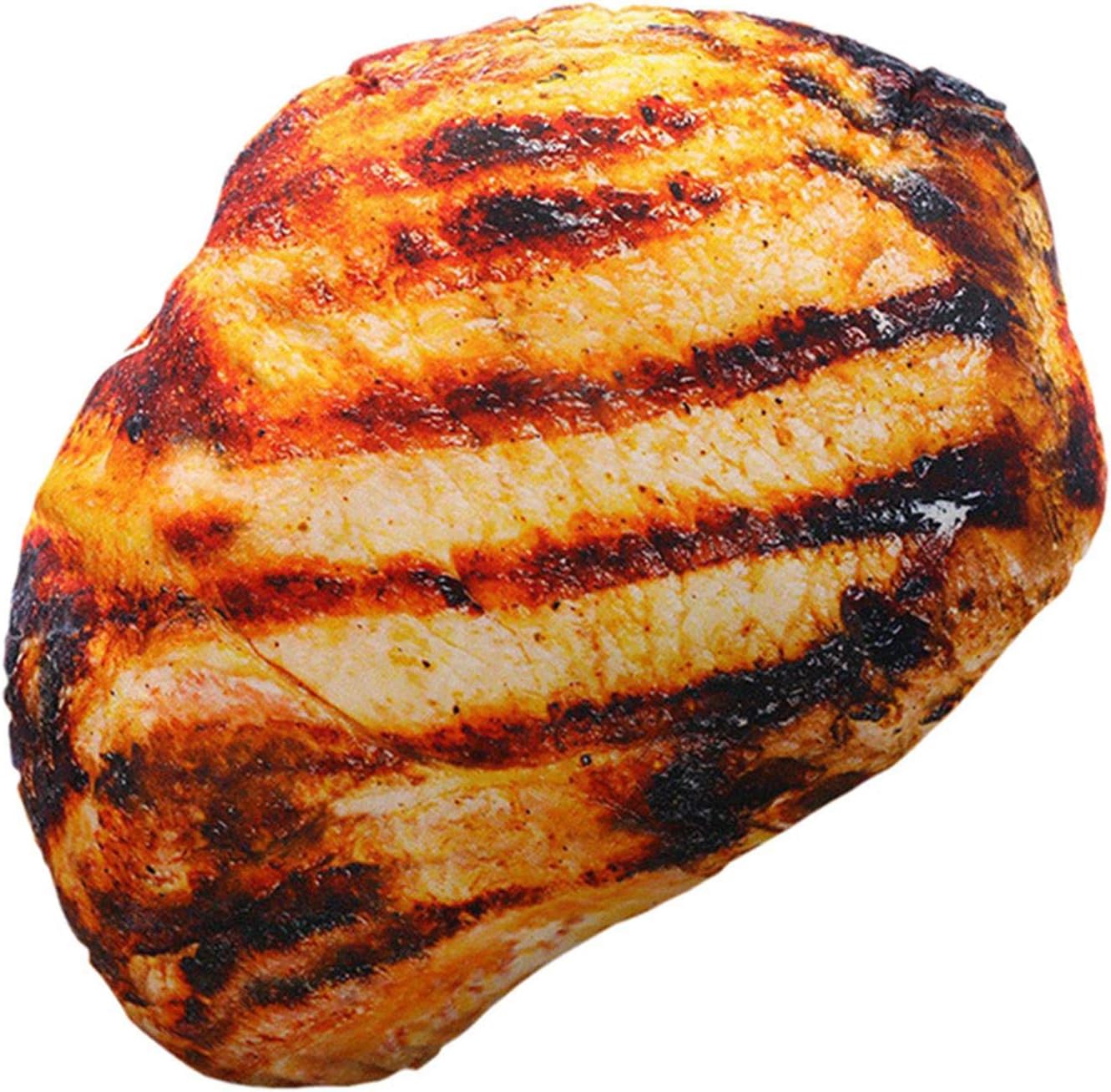 BAOLI Chicken Chop Pillow,Realistic Chicken Chop Fake Food Pillows, Soft & Elastic Simulation-Shaped Plush Grilled Food Pillow Gift,Home Leisure Decoration Food Plush Dolls for Adults and Kids