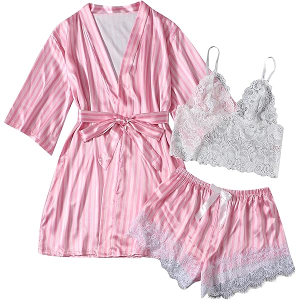 ジノリ フェリーチェローズ　13、5センチ　6枚セット Amazon.com: Akklian Pink Pajama Sets for Women Lace Embroidery