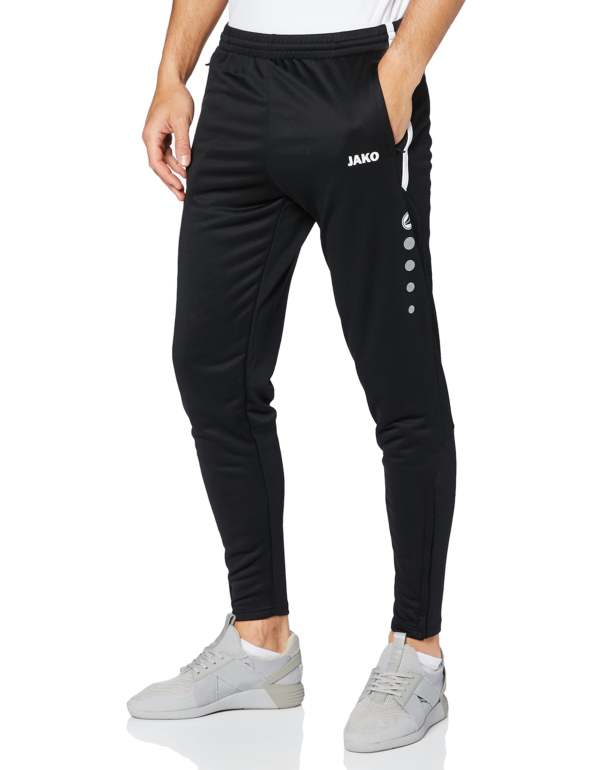 JAKO Men's Active Tracksuit Bottoms, Men’s Sports Trousers, Long with Elastic Waistband and Side Pockets, Tracksuit Bottoms, Men, Long