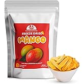 Freeze Dried Mango Crispy Fruit Snacks, 4.41oz/125g – Solely Mango, No Sugar Added | Natural Dehydrated Mangoes Slices with No Additives | Premium Dried Mangoes