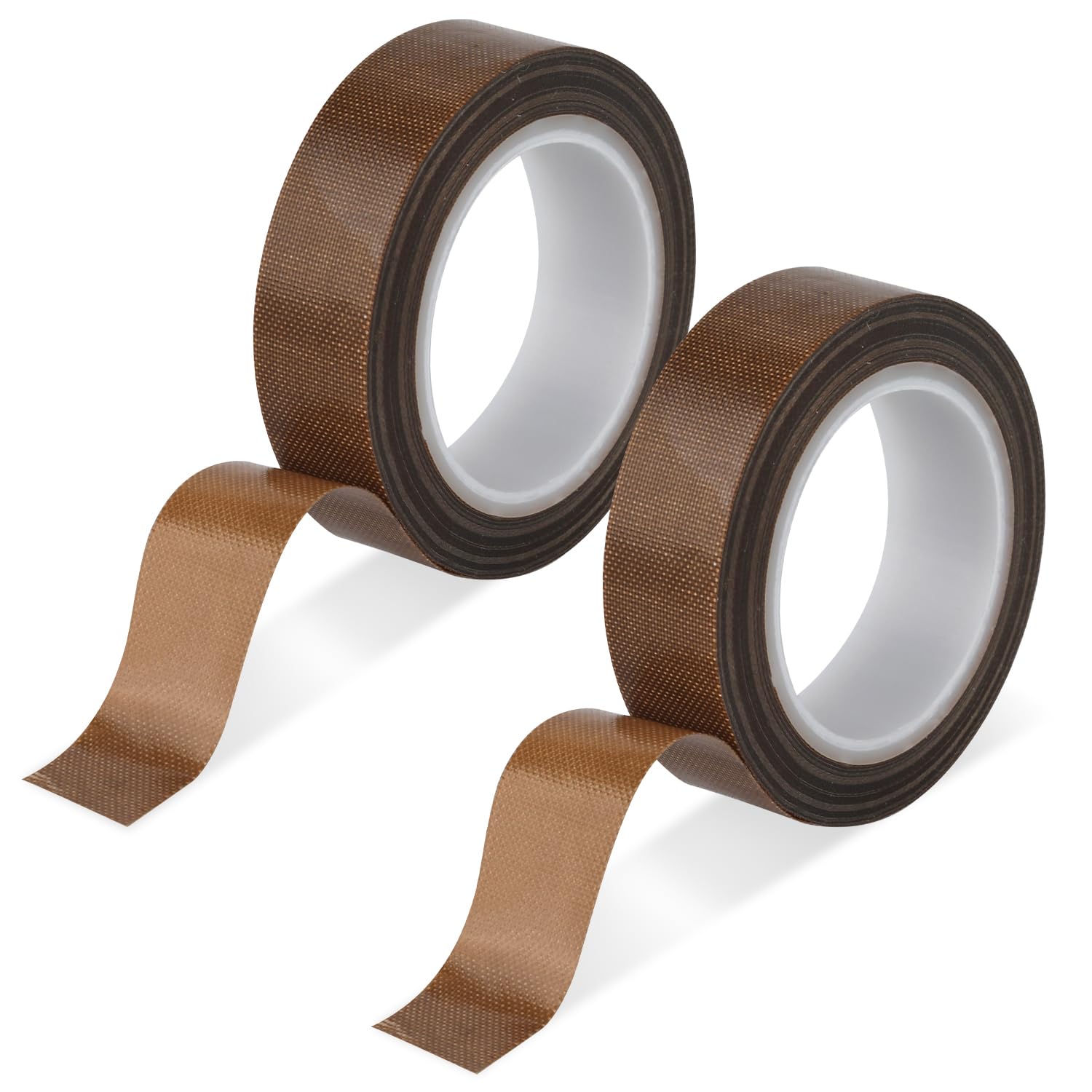 NQEUEPN 2 Rolls 0.51inx32.81ft Low Friction Tapes, Abrasion Squeak Resistant Drawer Slide Glide Tape PTFE Surface Protection Tape for Wood Drawer Cabinet Curtain Furniture (Brown)