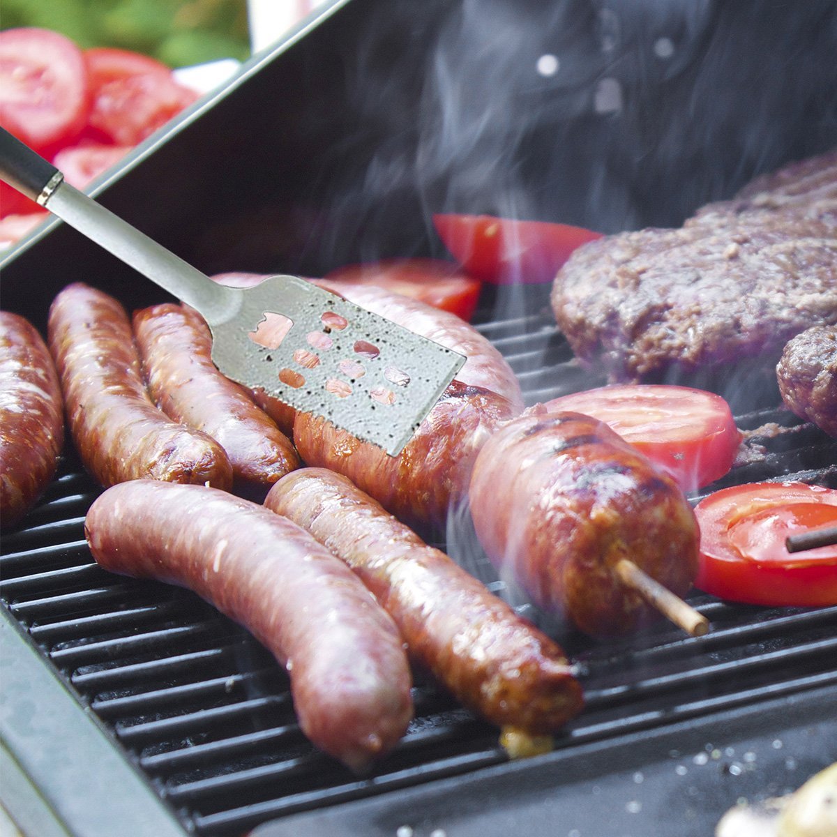 CHAMVIS Heavy Duty BBQ Grilling Tools Set 18 Inch Utensils Turner Accessories Best for Barbecue /& Grill Extra Thick Stainless Steel Spatula,Fork,Tongs /& Basting Brush Gift Box Package