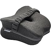Knee Pillow for Side Sleepers, Long 13.8" Knee Leg Pillow for Side Sleeping, Memory Foam Smooth Spine Alignment Pillow, Sciatica Pain Relief Pillow with Ergonomic Design- Large, Gray (Butterfly)