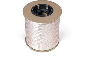 ESK Packaging® Woven Poly Cord Strapping - 3/4" x 250 Foot x 2400lbs Break Strength – Heavy Duty, Weather-Resistant Flat Rope – 1 Roll