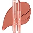 lilybyred Milky Blur Fondue Bar | Korean Multi-Use Lip & Cheek Stick, Soft-Focus Effect, Blur Pot Formula, Velvet Matte Finish, Lightweight, Easy to Blend, 0.06 oz. (01 Apricot in Peanut Butter)