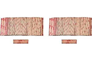 Lazycloud Penny Coin Wrappers Penny Sleeves Flat Penny Rolls Wrappers 200PCS