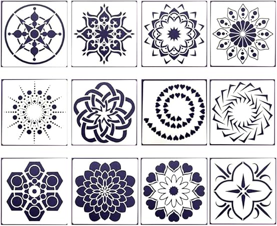 Xinlie Modèle De Pochoirs Mandala Dotting Mandala Dotting Stencils Peinture Bricolage Dessin De Gabarits Modèles En Plastique Pour Bricolage Rocks Art