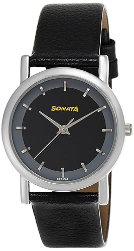 Analog Black Dial Mens Watch -NJ7987SL02W