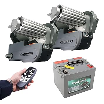 Carbest Cara-Move automatische Rangierhilfe Set inkl 40 Ah Batterie, Ladegerät max Last 2250Kg 1 &2 Achser Wohnwagen