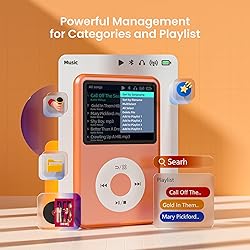 128G Mp3 Player with Bluetooth, 2.4" Portable Mini