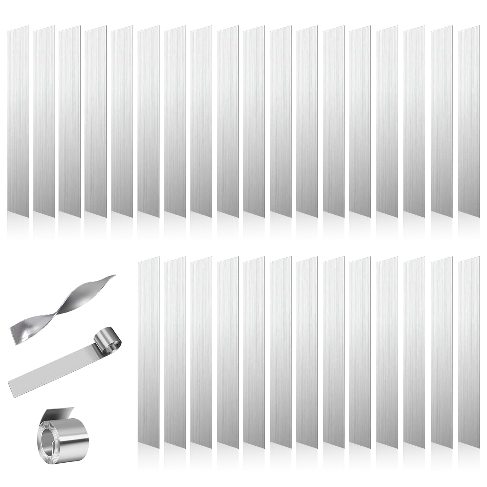 NEUSID 31Pcs Aquarium Plant Weights Anchors, Bendable Aquatic Plant Anchors Over Weight Anchor Metal Plant Weights Live Plants in Fish Tank Prevents Floating(13 x 1.5cm)