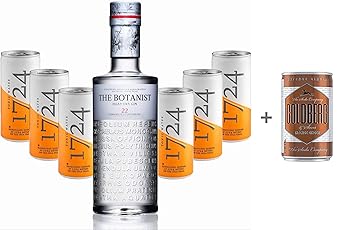Gin Tonic Set - The Botanist Islay Dry Gin 0,7l 700ml (46% Vol) + 6x 1724 Tonic Water 200ml Dosen inkl. Pfand EINWEG -[Enthäl