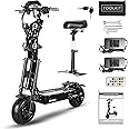 Toursor Electric Scooter Adults, Up to 65MPH 75 Miles Range, 8000W Dual Motor 13In All Terrain Fat Tires, Hydraulic Suspension and Oil Brakes, Sports Off Road Adult E-Scooter for Adults